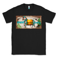 Black western howdy cowboy horse sunset weapon cactus leopard  license plate Classic Tee - BarkalooDesign