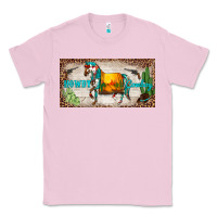 Bubblegum Pink western howdy cowboy horse sunset weapon cactus leopard  license plate Classic Tee - BarkalooDesign