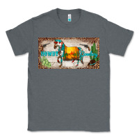 Charcoal Heather western howdy cowboy horse sunset weapon cactus leopard  license plate Classic Tee - BarkalooDesign