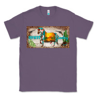 Lavender western howdy cowboy horse sunset weapon cactus leopard  license plate Classic Tee - BarkalooDesign