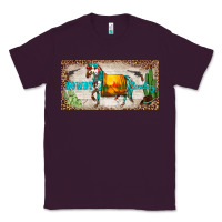 Plum western howdy cowboy horse sunset weapon cactus leopard  license plate Classic Tee - BarkalooDesign