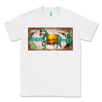White western howdy cowboy horse sunset weapon cactus leopard  license plate Classic Tee - BarkalooDesign
