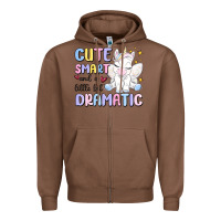 Chestnut cute smart and a little bit dramatic Zipper Hoodie - MaliasSmallBusiness