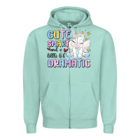 Seafoam cute smart and a little bit dramatic Zipper Hoodie - MaliasSmallBusiness