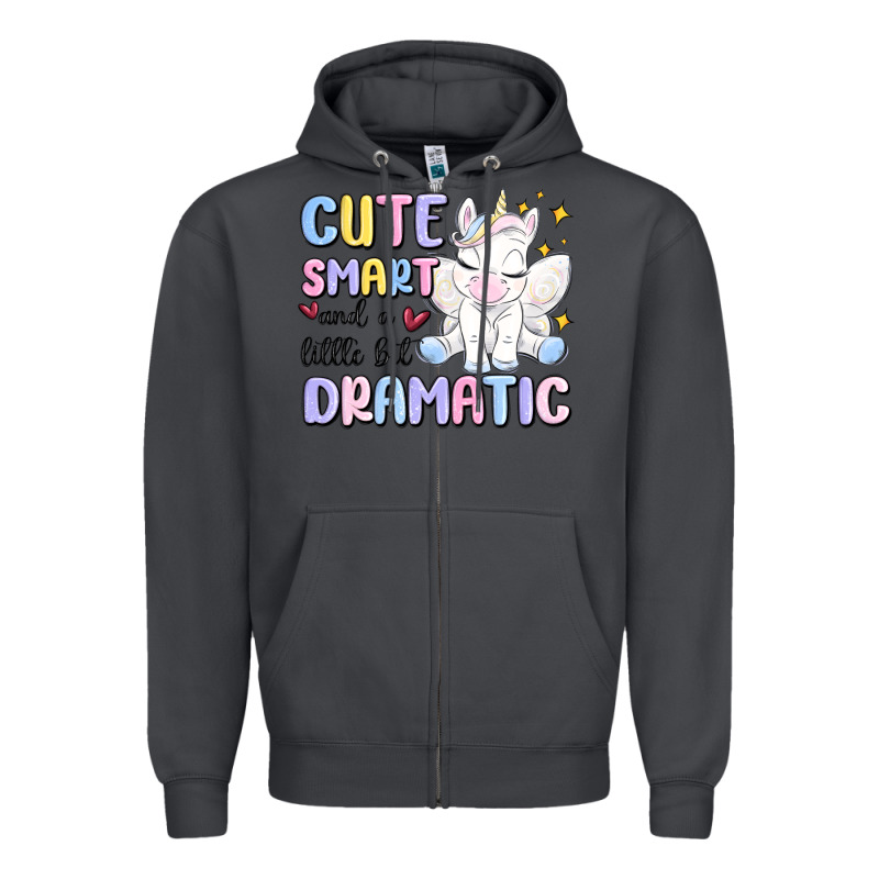 Cute Smart And A Little Bit Dramatic Zipper Hoodie by MaliasSmallBusiness | Teevron