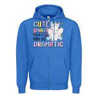 True Royal cute smart and a little bit dramatic Zipper Hoodie - MaliasSmallBusiness