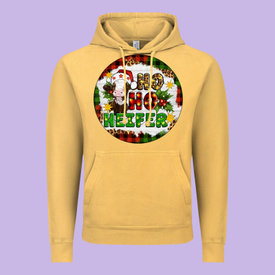 Christmas Ho Ho Heifer Vintage Hoodie Designed By Artiststas