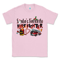 Bubblegum Pink Santa's Favorite Firefighter Classic Tee - LillyAllenDesigns