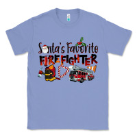 Colony Blue Santa's Favorite Firefighter Classic Tee - LillyAllenDesigns