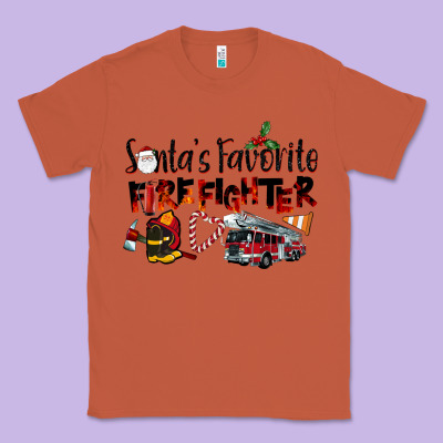 Santa's Favorite Firefighter Classic Tee Designed By Lillyallendesigns