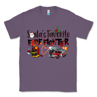 Lavender Santa's Favorite Firefighter Classic Tee - LillyAllenDesigns