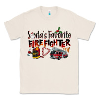 Natural Santa's Favorite Firefighter Classic Tee - LillyAllenDesigns