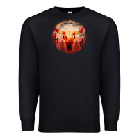 Black Western Cowboy Sunset Bull Skull Premium Sweatshirt - Bettercallsaul