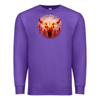 Purple Western Cowboy Sunset Bull Skull Premium Sweatshirt - Bettercallsaul