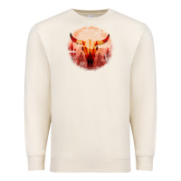 Sandshell Western Cowboy Sunset Bull Skull Premium Sweatshirt - Bettercallsaul
