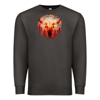 Smoke Western Cowboy Sunset Bull Skull Premium Sweatshirt - Bettercallsaul