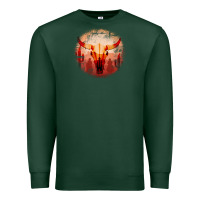 Sports Green Western Cowboy Sunset Bull Skull Premium Sweatshirt - Bettercallsaul