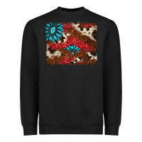 Black gemstone cowhide background Heavyweight Sweatshirt - AdoDesignShop