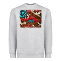 Heather Grey gemstone cowhide background Heavyweight Sweatshirt - AdoDesignShop
