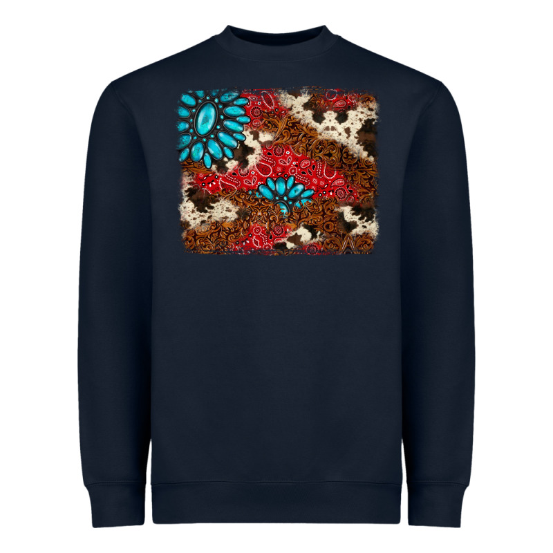 Gemstone Cowhide Background Heavyweight Sweatshirt by AdoDesignShop | Teevron