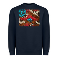 Navy gemstone cowhide background Heavyweight Sweatshirt - AdoDesignShop