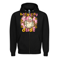 Black holly jolly dude Zipper Hoodie - MaliasSmallBusiness