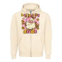 Sandshell holly jolly dude Zipper Hoodie - MaliasSmallBusiness