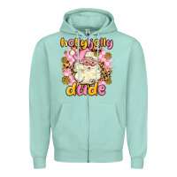 Seafoam holly jolly dude Zipper Hoodie - MaliasSmallBusiness