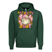 Sports Green holly jolly dude Zipper Hoodie - MaliasSmallBusiness