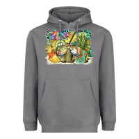 Storm coconut with fruits  background Heavyweight Hoodie - BarkalooDesign