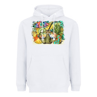 White coconut with fruits  background Heavyweight Hoodie - BarkalooDesign
