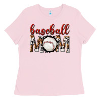 Bubblegum Pink baseball mom Ladies Tee - texasbilliewilder
