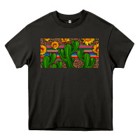 Asphalt sunflowers and cactus license plate Heavy Core Tee - Artiststas
