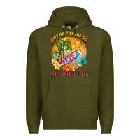Army Green Ain't no cure for the summertime blues Premium Hoodie - NancyCooperArtShop