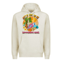 Oatmeal Heather Ain't no cure for the summertime blues Premium Hoodie - NancyCooperArtShop