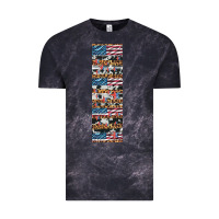 Cloud Black usa flag and western patterns  penwraps Vintage Tee - Artiststas