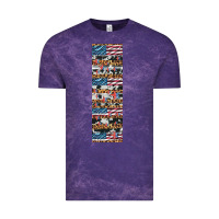 Cloud Purple usa flag and western patterns  penwraps Vintage Tee - Artiststas