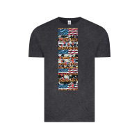 Vintage Black usa flag and western patterns  penwraps Vintage Tee - Artiststas