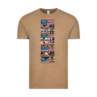 Vintage Coffee usa flag and western patterns  penwraps Vintage Tee - Artiststas