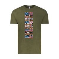 Usa Flag And Western Patterns  Penwraps Vintage Tee | Teevron
