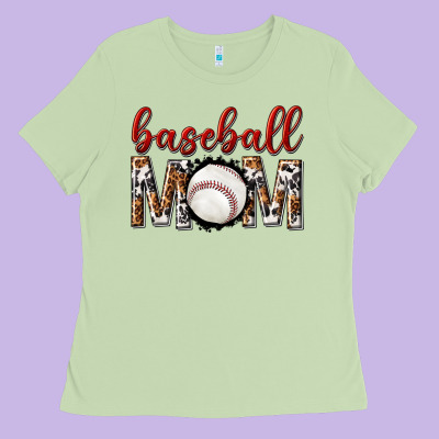 Ladies Tee baseball mom