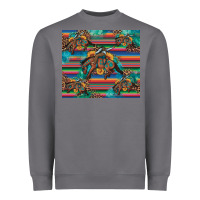 Storm bucking bronco serape turquoise Heavyweight Sweatshirt - Artiststas