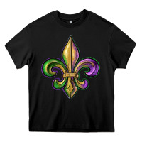 Black fleur de lis Heavy Core Tee - RanaPortraitStore