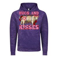 Cloud Purple hugs and kisses charolais bull Vintage Hoodie - RanaPortraitStore