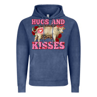 Vintage Denim hugs and kisses charolais bull Vintage Hoodie - RanaPortraitStore