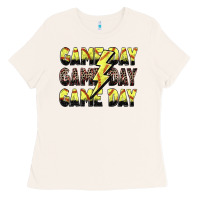 Bone game day game day softball lightning bolt Ladies Tee - Zillion Design Studio
