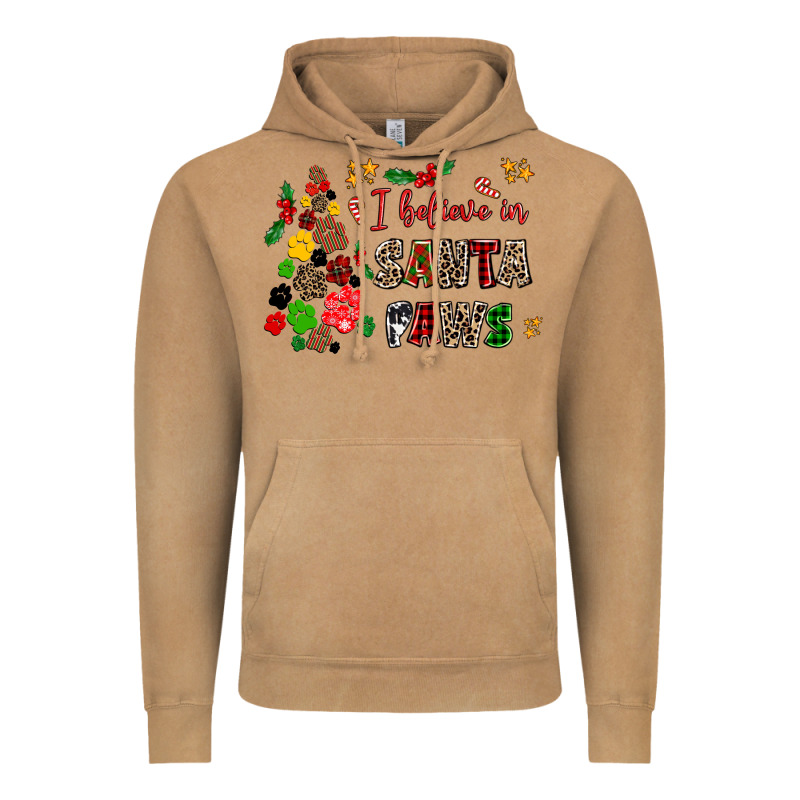 I Believe In Santa Paws Vintage Hoodie by AdoDesignShop | Teevron