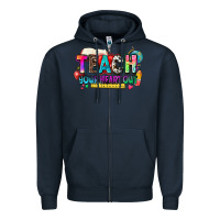 Navy teach your heart out Zipper Hoodie - NancyCooperArtShop