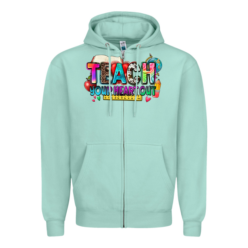 Teach Your Heart Out Zipper Hoodie by NancyCooperArtShop | Teevron