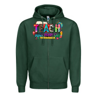 Sports Green teach your heart out Zipper Hoodie - NancyCooperArtShop